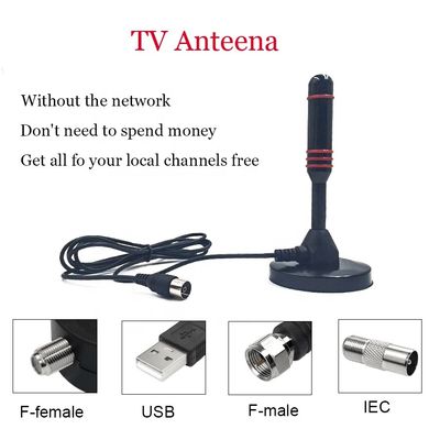 434MHz-858/470-862MHz Frequency Range Indoor Satellite Dish TV Antenna with Magnetic Base