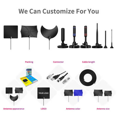 Long Range Outdoor HDTV Digital TV Antenna with Remote Control and RG174/RG58 Cable