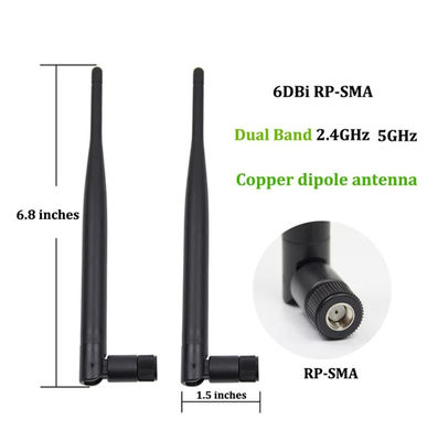 Antenna 868Mhz 900MHz 2.4G 5.8G Dual Band Rubber Duck Antenna with RP-SMA Male Made