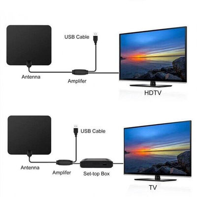 360 Reception Amplified Digital TV Antenna with 28dBi Gain and Portable Mini Design