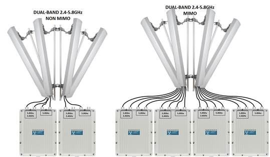 VSWR≤1.5 Dual Sector Antennas for Wireless Networks 7° Vertical Beam Width