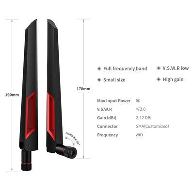 Dual Band 5dBi Gain ABS Receiver Wireless 50 Mile Long Range 2.4G 5.8G Router Wifi Antenna