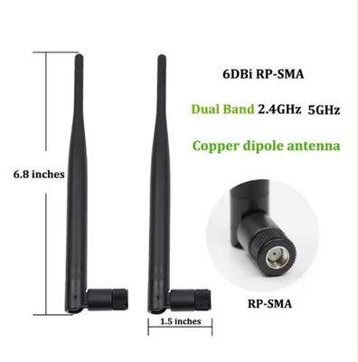 Rubber 3G 4G LTE Wifi Indoor Antenna High Gain 3-8dBi for 2.4GHz 5.8GHz Communication
