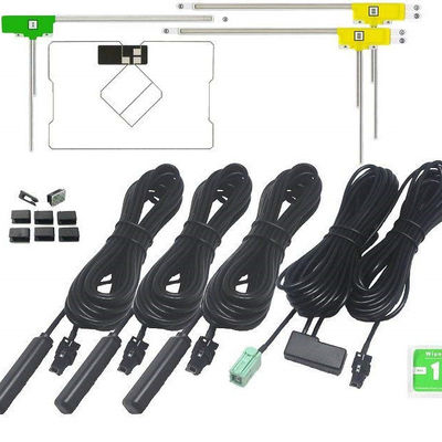 VHF/ UHF Digital Car Glass Film Antenna Radio Car Antenna TV Antenna with GT13 GT16 VR1