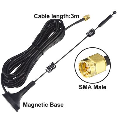 Vertical Polarization High Gain 30dbi GSM 3G 4G Car Indoor Antenna with Magnetic Base