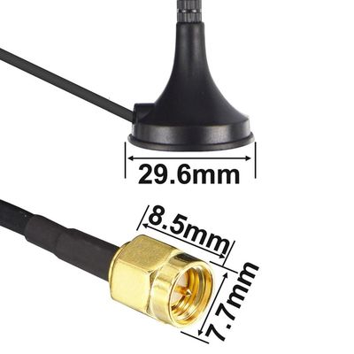 Vertical Polarization High Gain 30dbi GSM 3G 4G Car Indoor Antenna with Magnetic Base