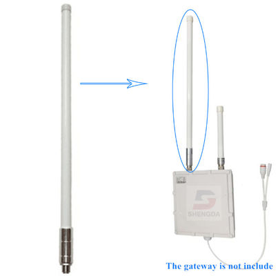 868MHz 12dbi Vertical Polarization Lora Fiberglass Omni 360 RFID Whip IP67 Outdoor Antenna