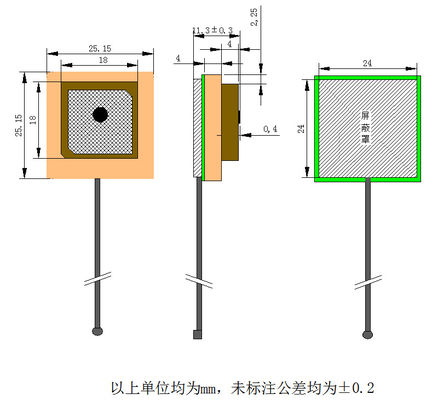 70g High Precision L1 L5 Dual Band GPS GNSS Satellite Positioning Active Ceramic Antenna
