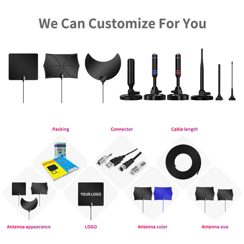 Uhf Booster Broadcast Digital 99900miles For Smart Amplified Hdtv Indoor Tv Antenna