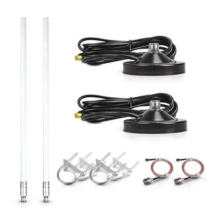 Outdoor Fiberglass Base Antenna 8dBi 915MHz 450-470/2300-2400MHz for Lora Bobcat 300