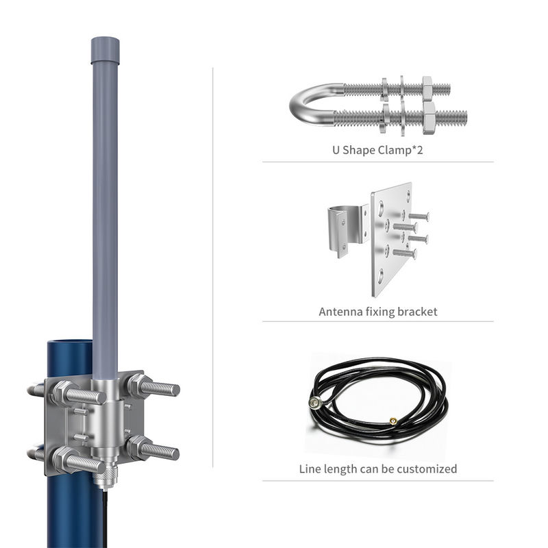 Vertical Polarization Fiberglass Antenna for 915MHz Lora Base Station Signal Boosting