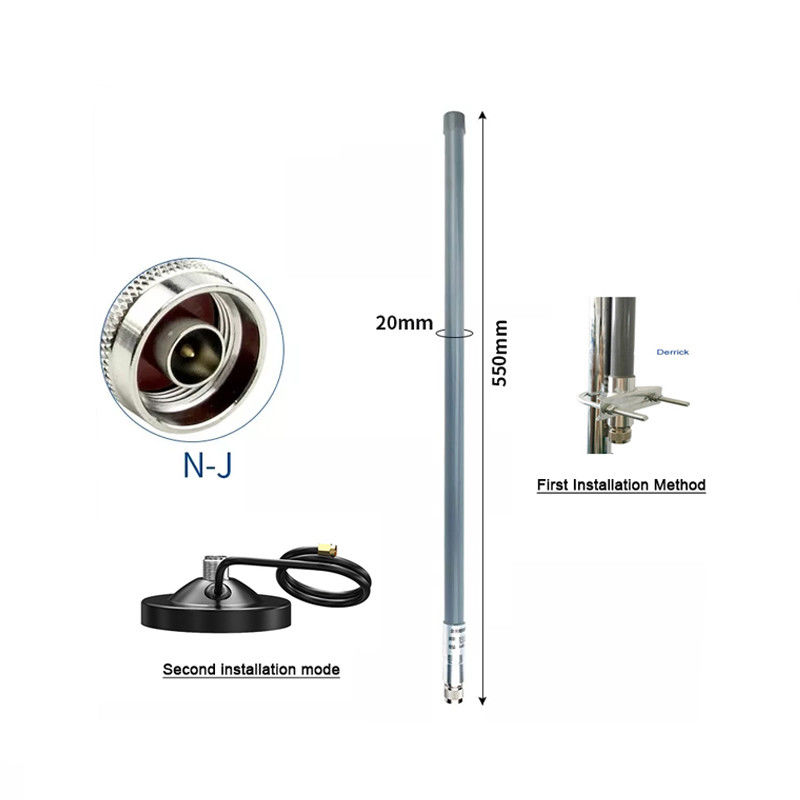 Waterproof Omni Fiberglass LoRa Antenna for 433mhz 868mhz 915mhz Outdoor Applications